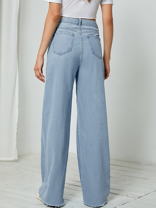 Versatile Light Washed Boyfriend Jeans-3