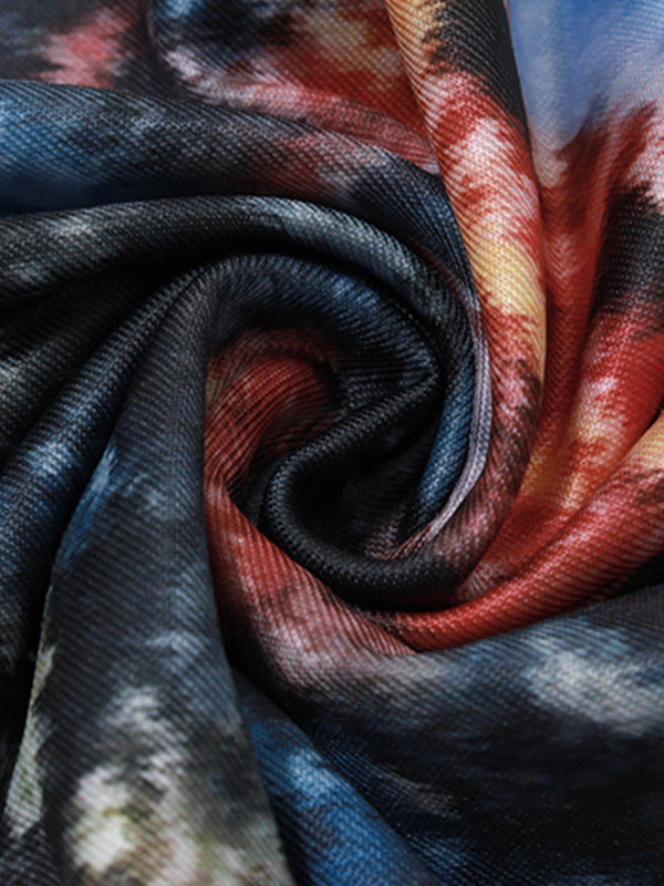 Vintage Random Print U Neck Backless Maxi Dress-8