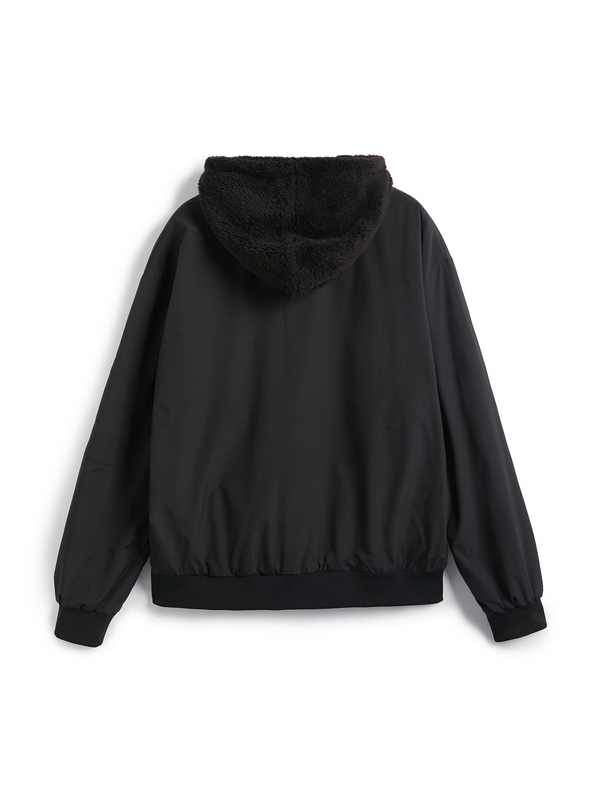 Reversible Oversize Fleece Hooded Jacket-4