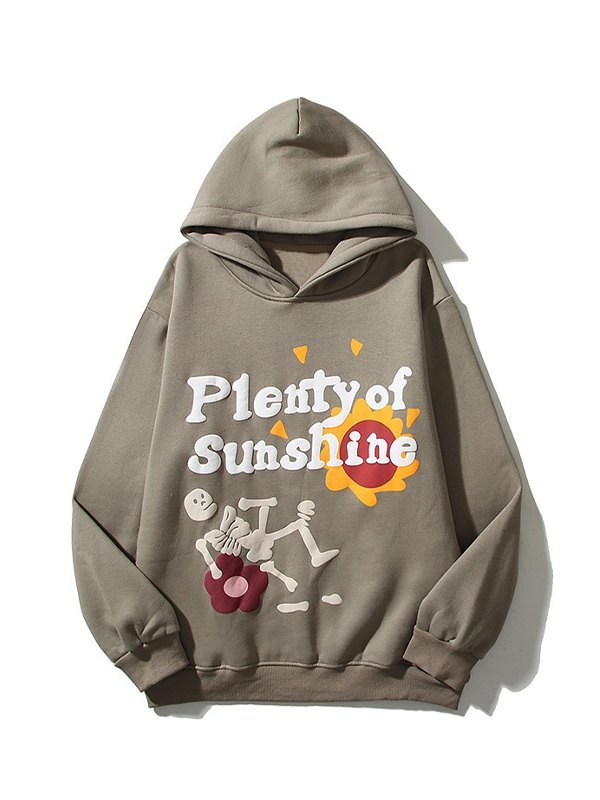 Men's Graffiti Skull Graphic Pullover Hoodie-2