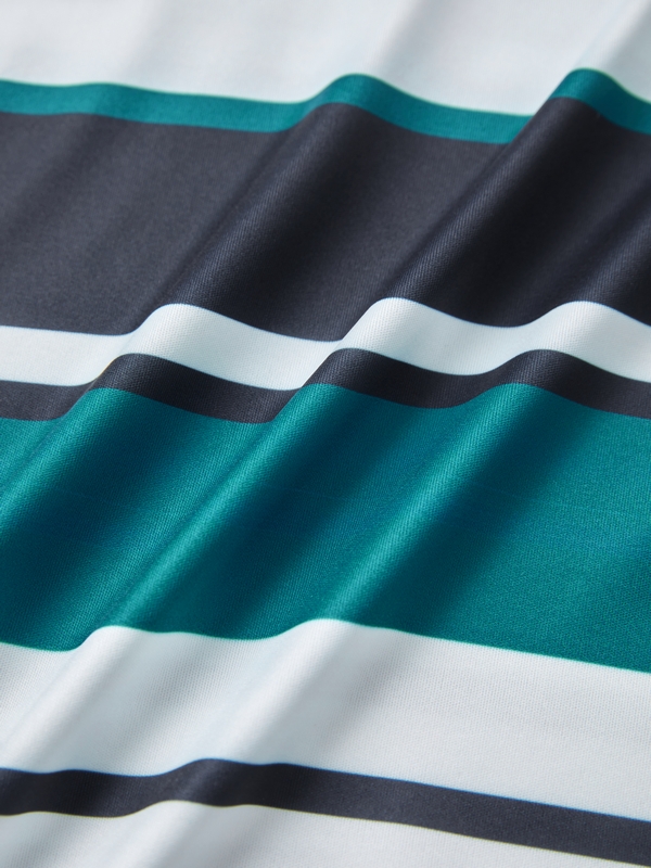 Men's Contrast Striped Embroidery Short Sleeve Tee-6