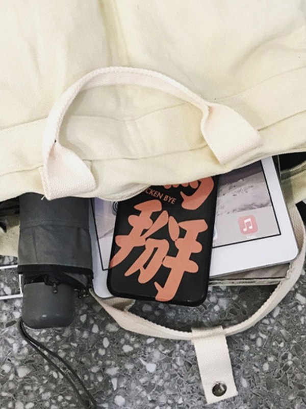 Vintage Large Canvas Backpack-3