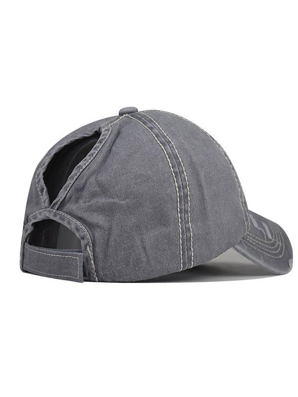 Distressed Wash Sequin Star Baseball Cap-1