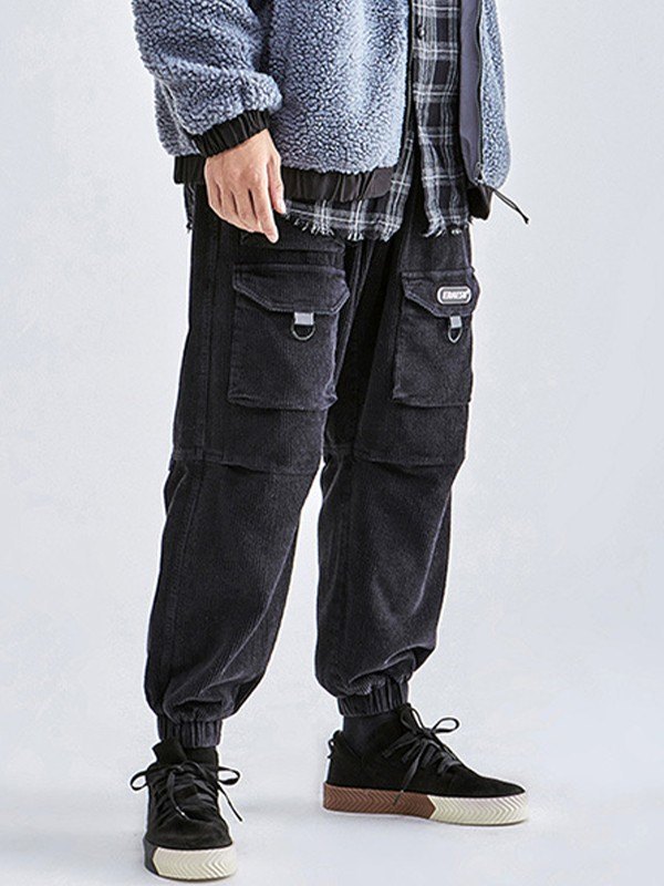 Men's Vintage Pocket Corduroy Jogger Pants-2